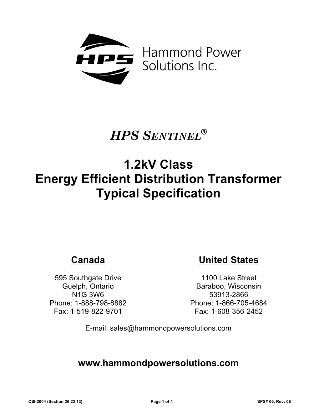 1.2Kv Class Energy Efficient Distribution Transformer Typical Specification