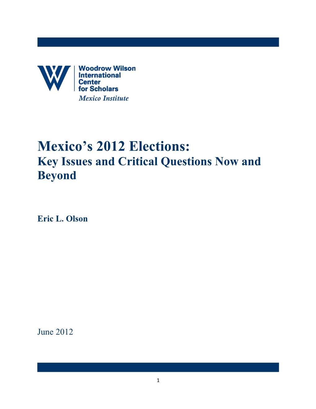 Mexico's 2012 Elections