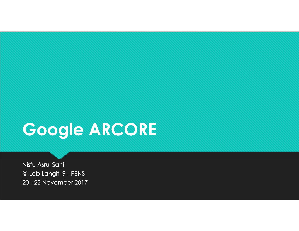 Google ARCORE