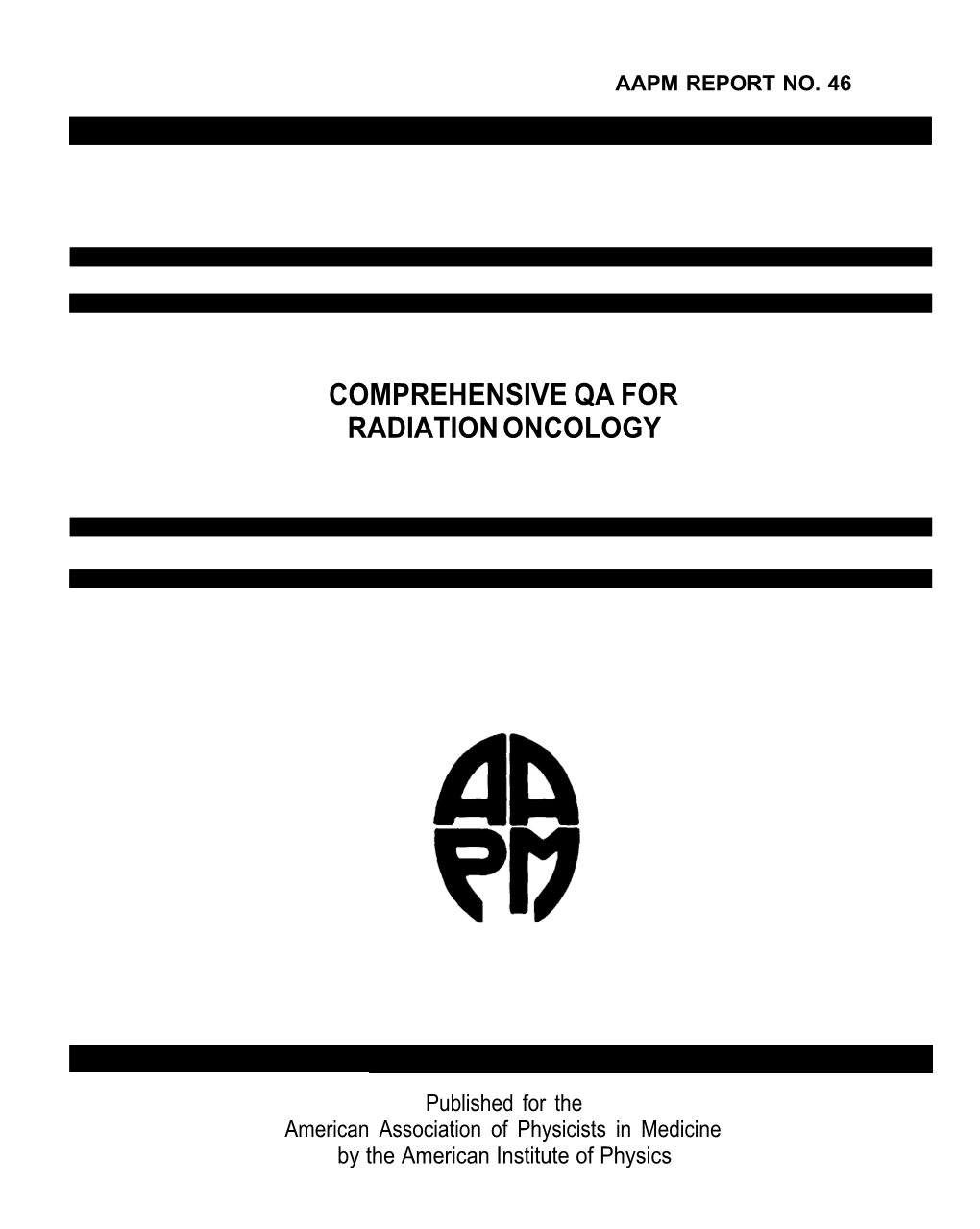 Comprehensive Qa for Radiation Oncology