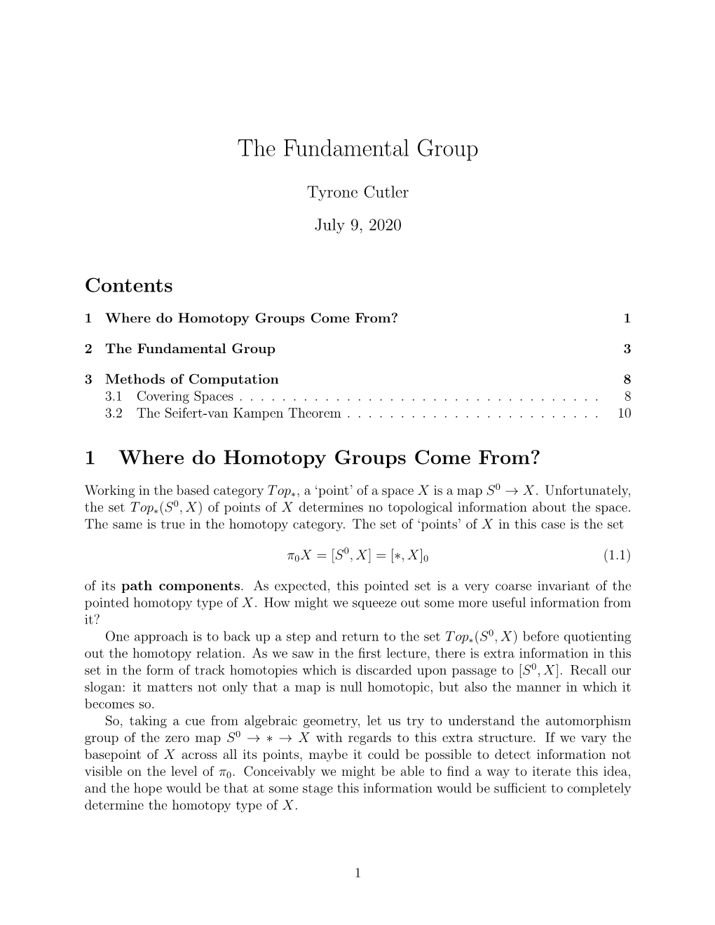 The Fundamental Group