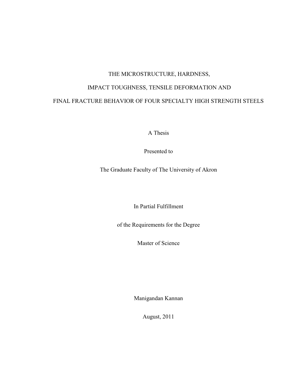 The Microstructure, Hardness, Impact