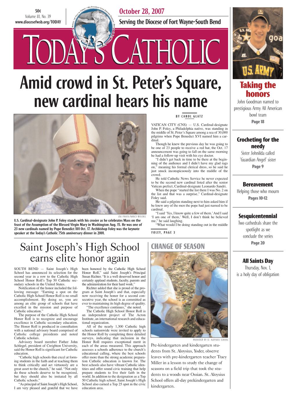 Amid Crowd in St. Peter's Square, New Cardinal Hears His Name