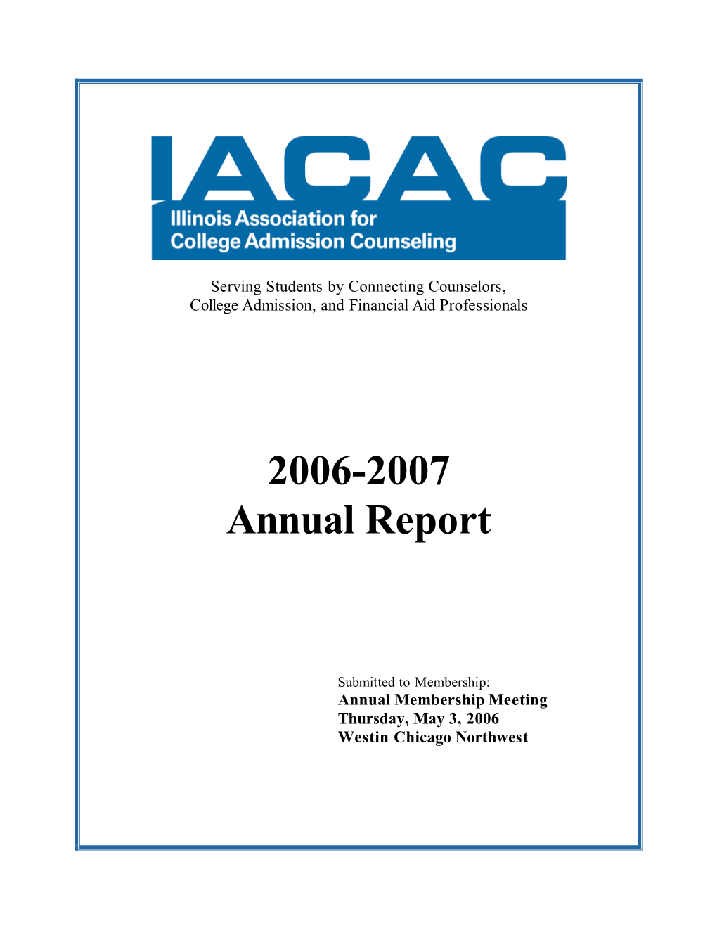 IACAC Annual Report 2006-2007