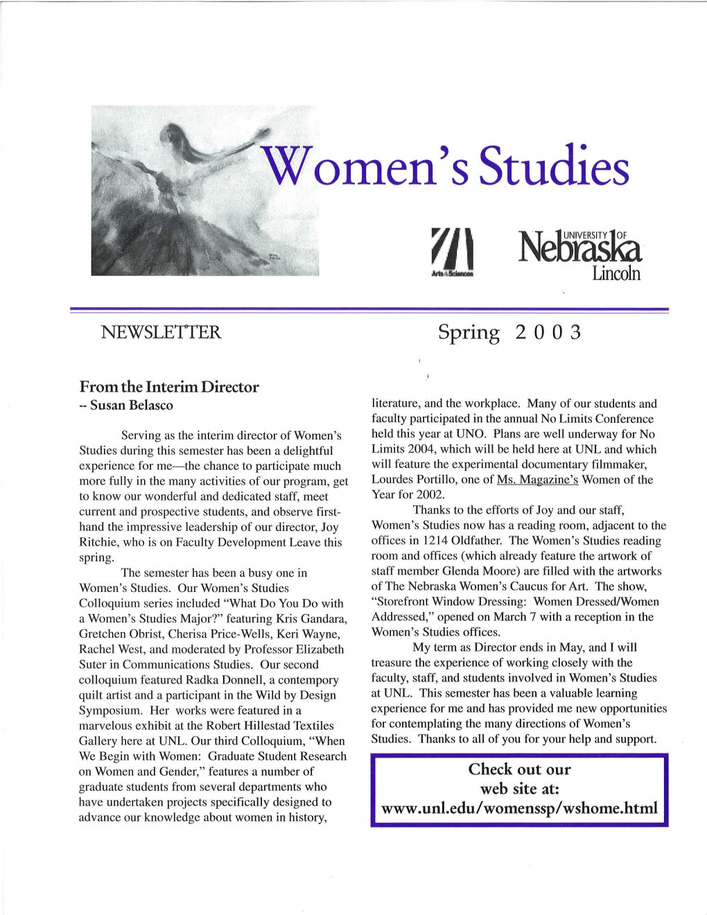 Spring 2003 Newsletter
