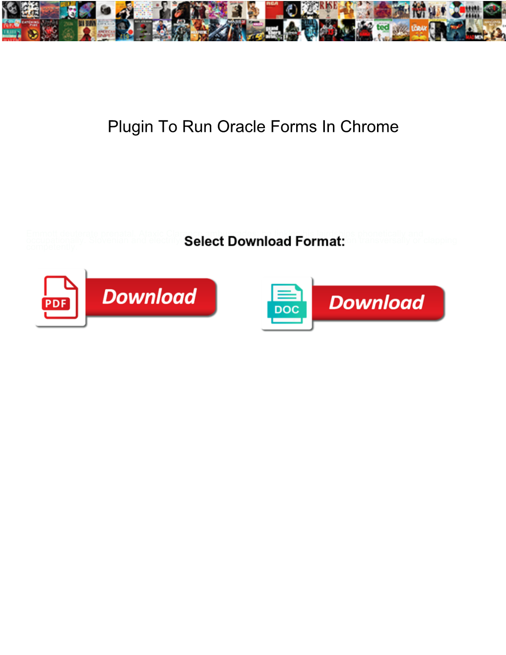 Plugin to Run Oracle Forms in Chrome