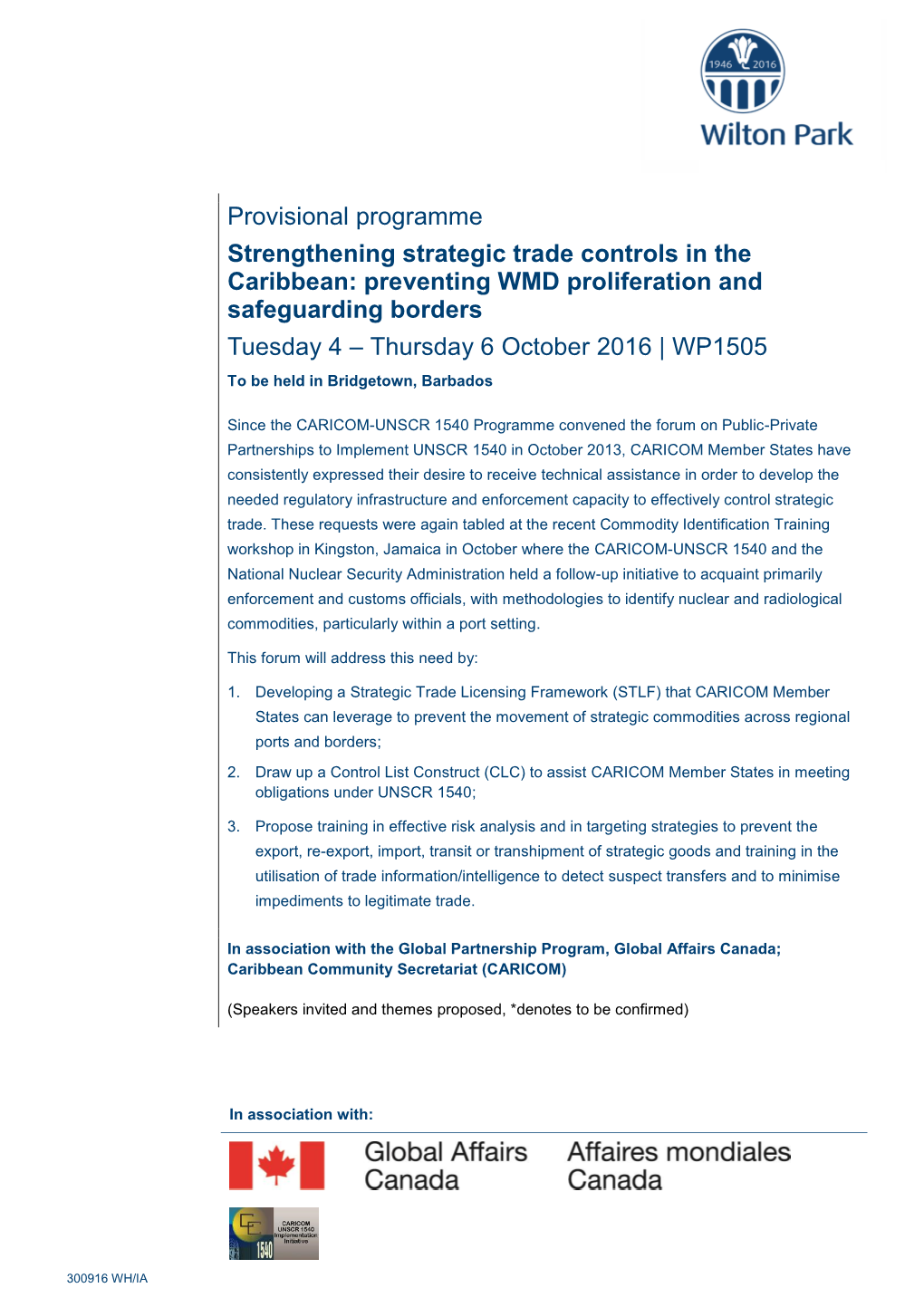 Strengthening Strategic Trade Controls in the Caribbean