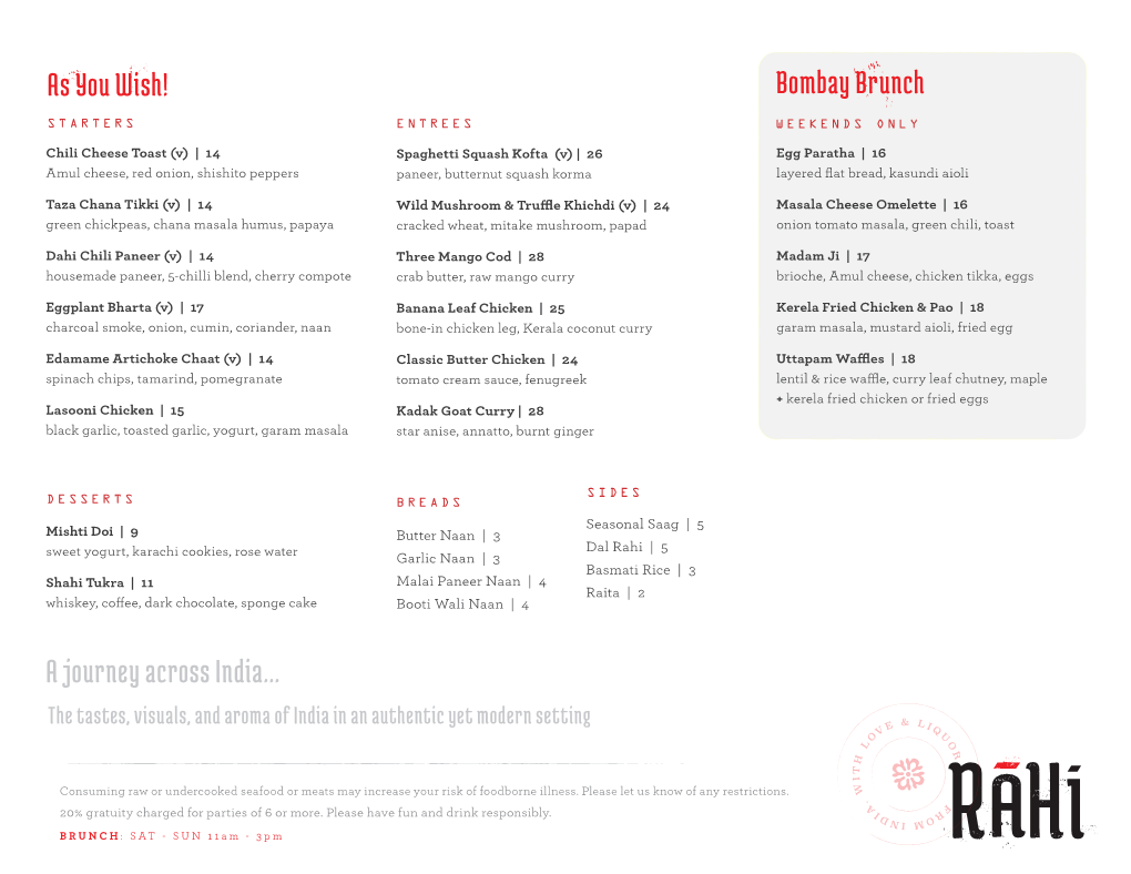 Rahi Brunch Menu (10 12 18) (New Style)