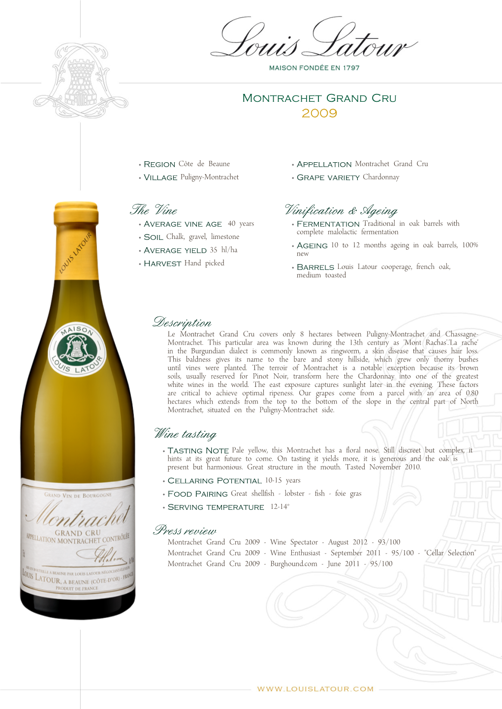 Montrachet Grand Cru 2009