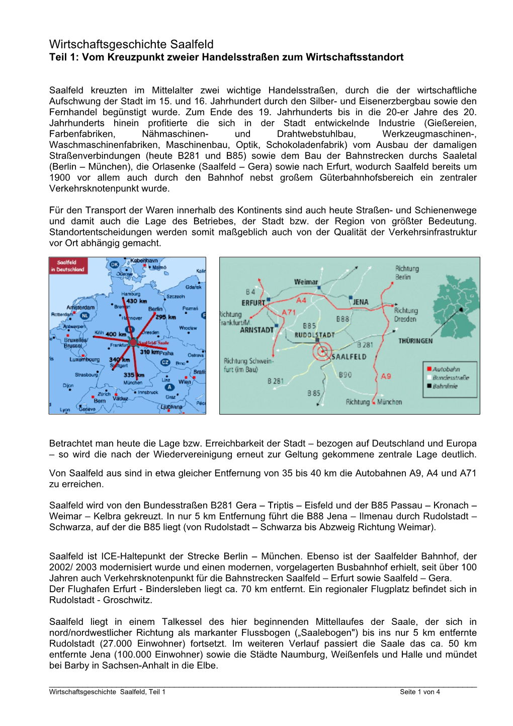 Wirtschaftsstandort Saalfeld