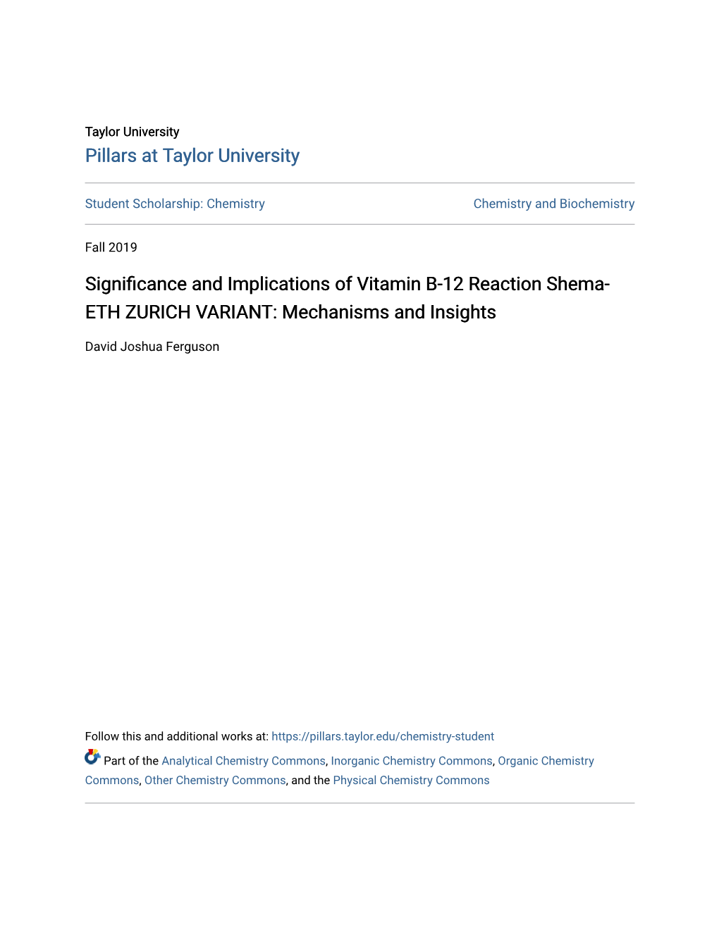 Significance and Implications of Vitamin B-12 Reaction Shema- ETH ZURICH VARIANT: Mechanisms and Insights