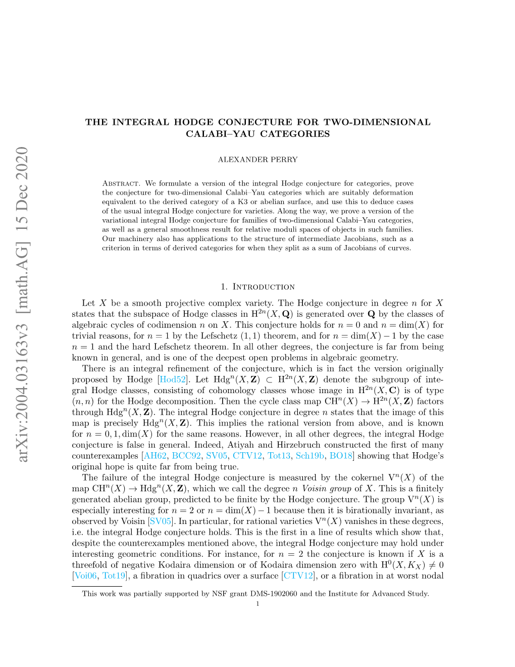 The Integral Hodge Conjecture for Two-Dimensional Calabi-Yau