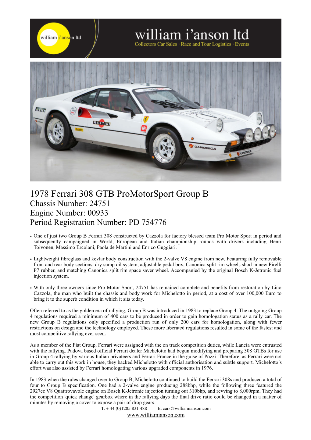 Ferrari 308 GTB Group B