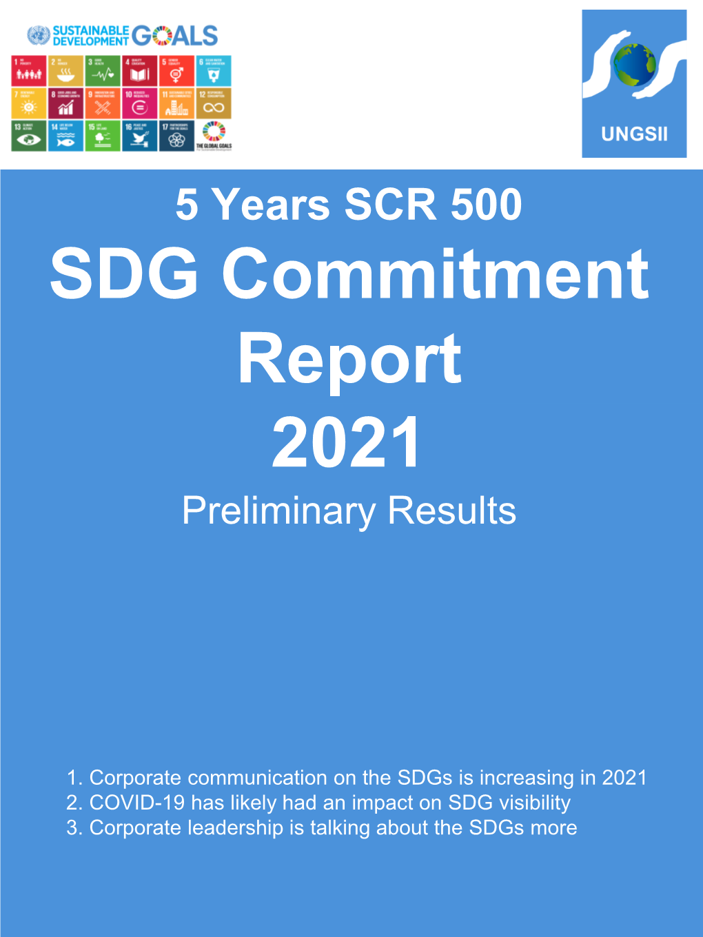 SDG Commitment Report 2021 Preliminary Results