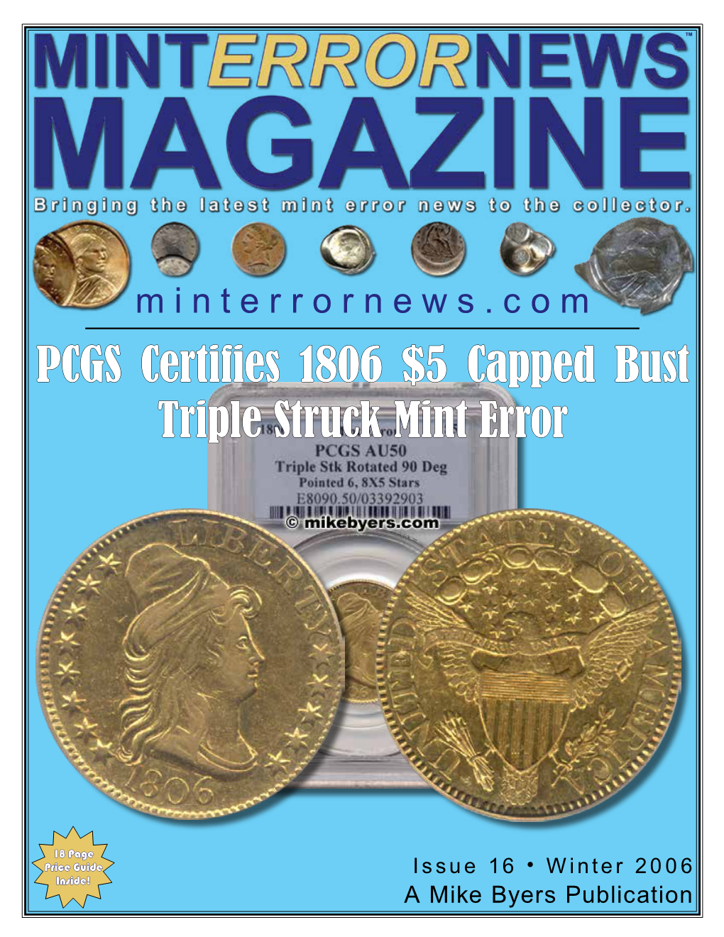 PCGS Certifies 1806 $5 Capped Bust Triple Struck Mint Error