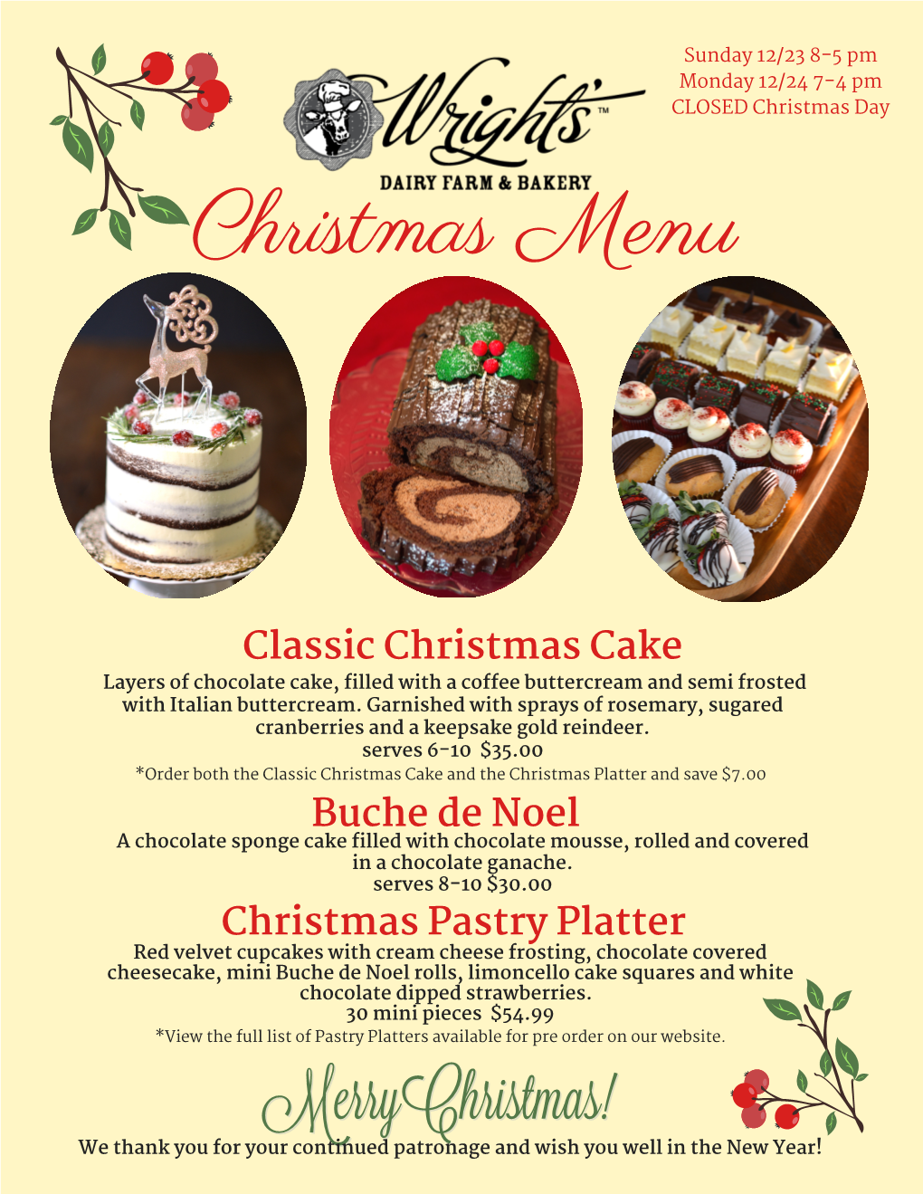 Christmas Menu