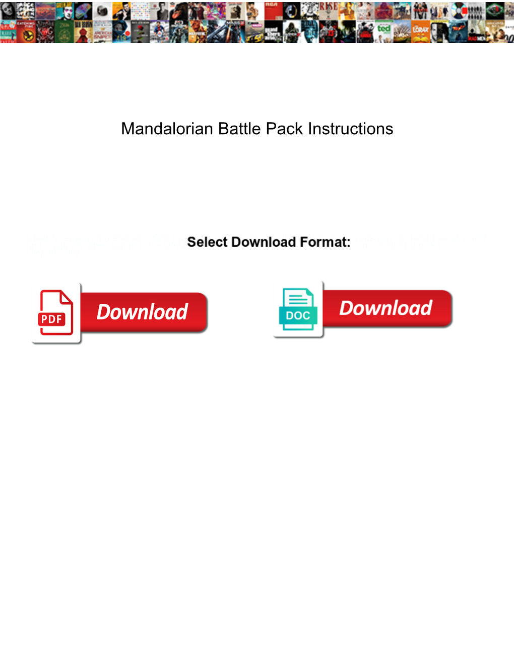 Mandalorian Battle Pack Instructions