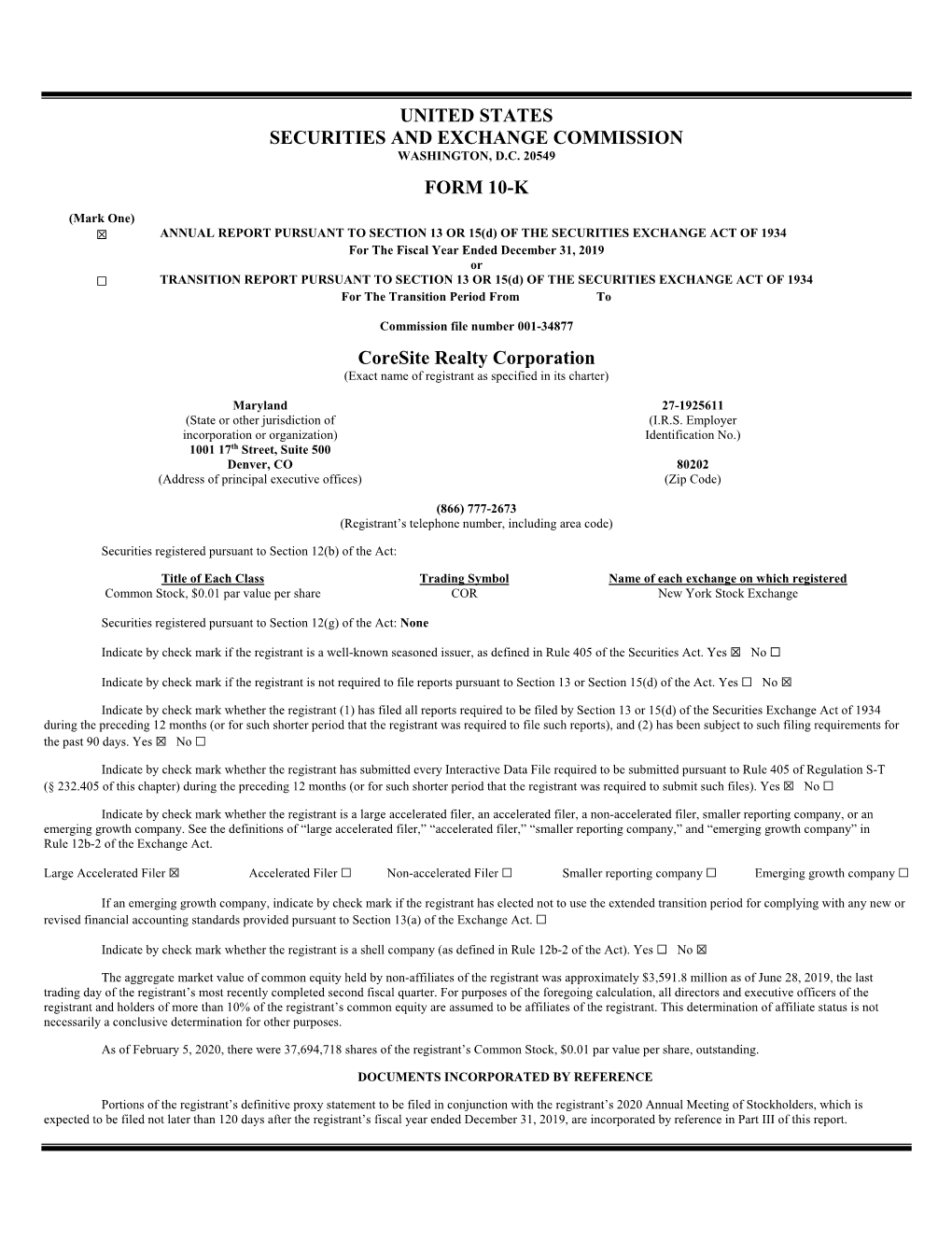 United States Securities and Exchange Commission Form