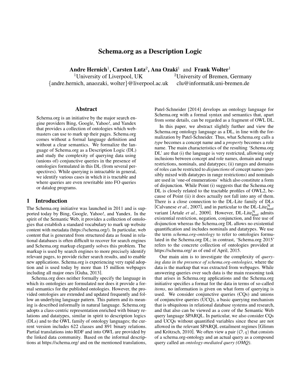 Schema.Org As a Description Logic