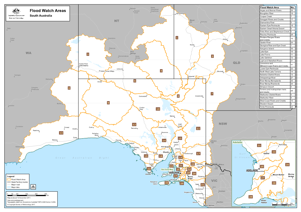 ACT Flood Watch Areas