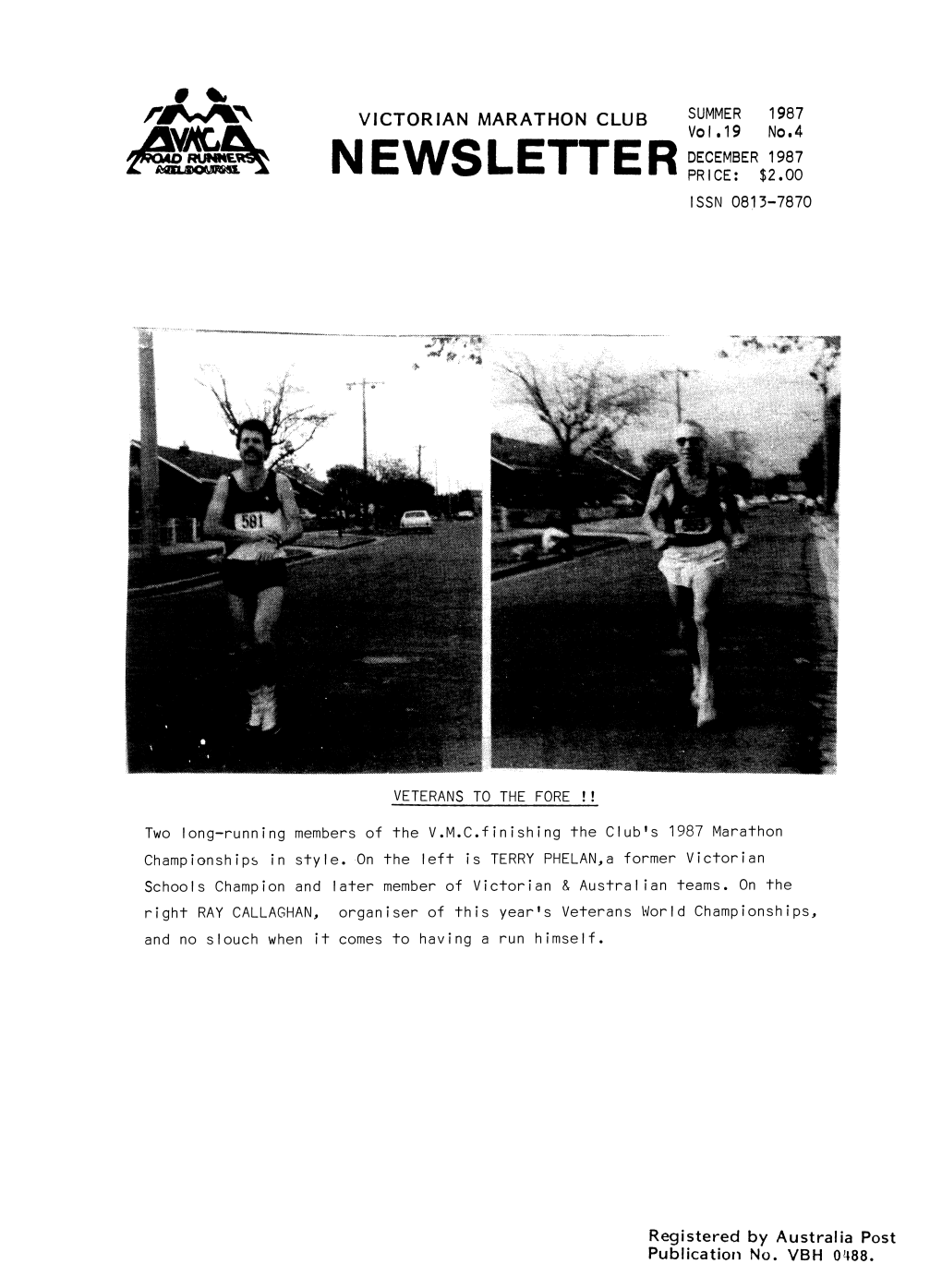 Victorian Marathon Club Newsletter