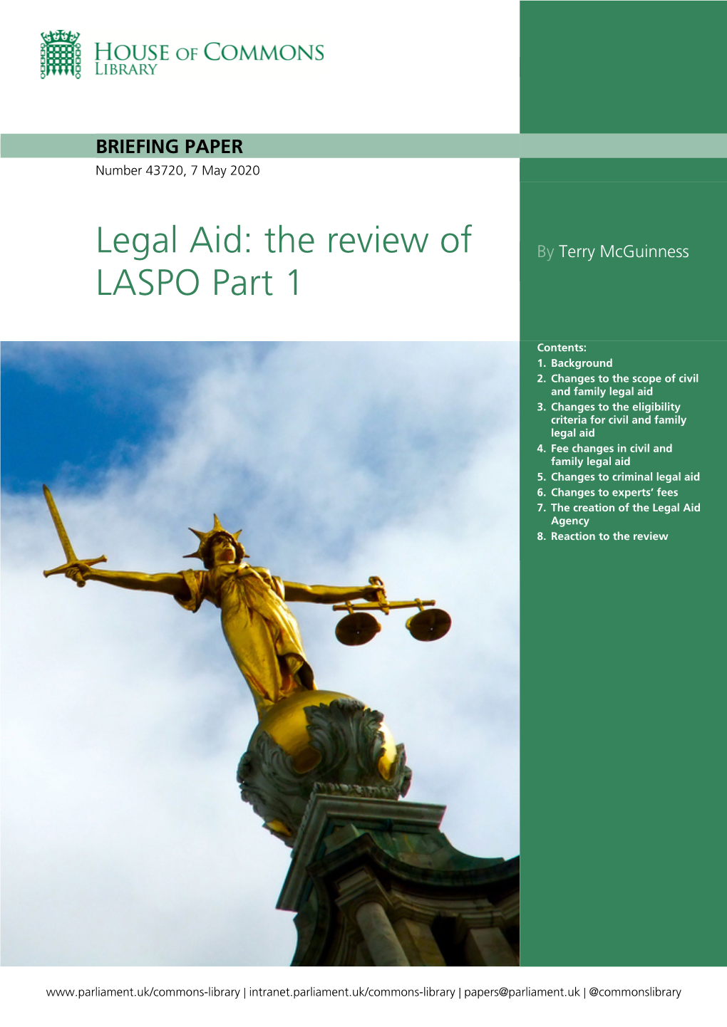 Legal Aid: the Review of by Terry Mcguinness