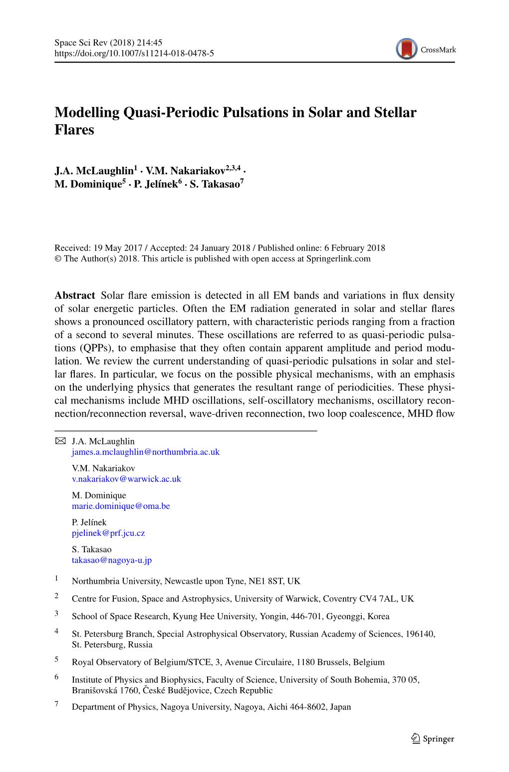 Modelling Quasi-Periodic Pulsations in Solar and Stellar Flares