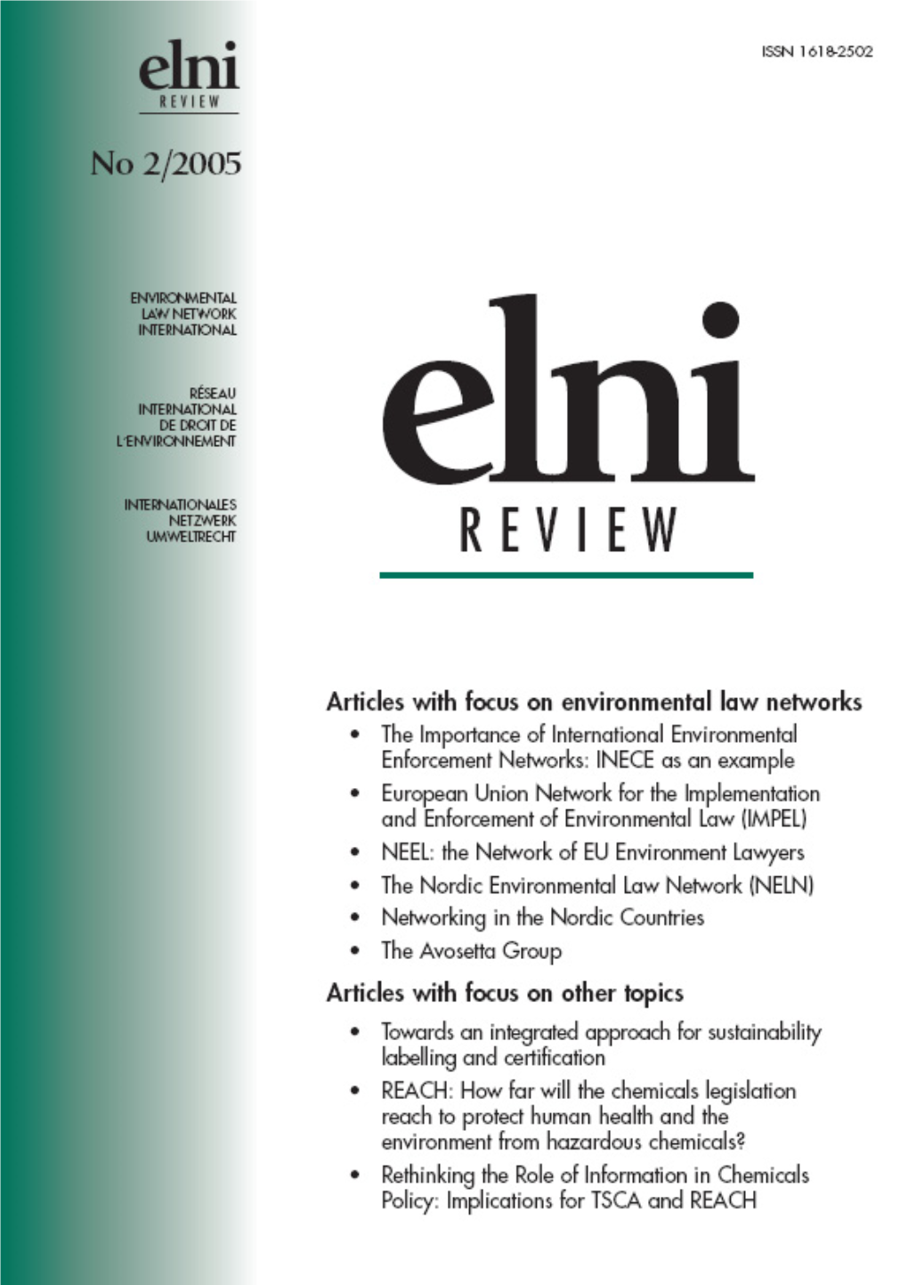 Rethinking the Role of Information in Chemicals Policy: Implications for TSCA and REACH Lars Koch and Nicholas A