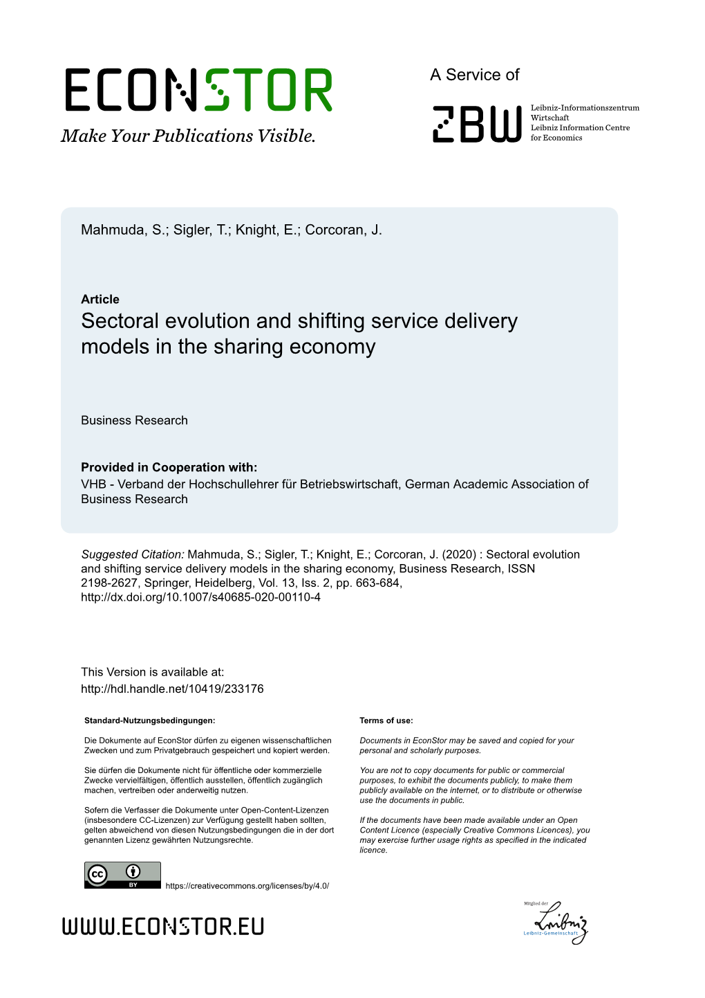 Sectoral Evolution and Shifting Service Delivery Models in the Sharing Economy