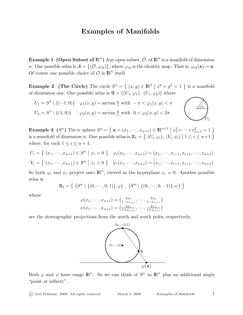 Examples of Manifolds