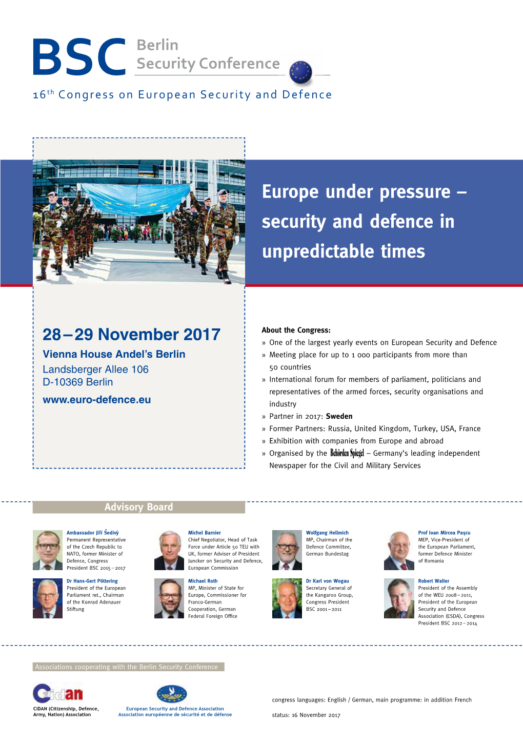 Security and Defence in Unpredictable Times