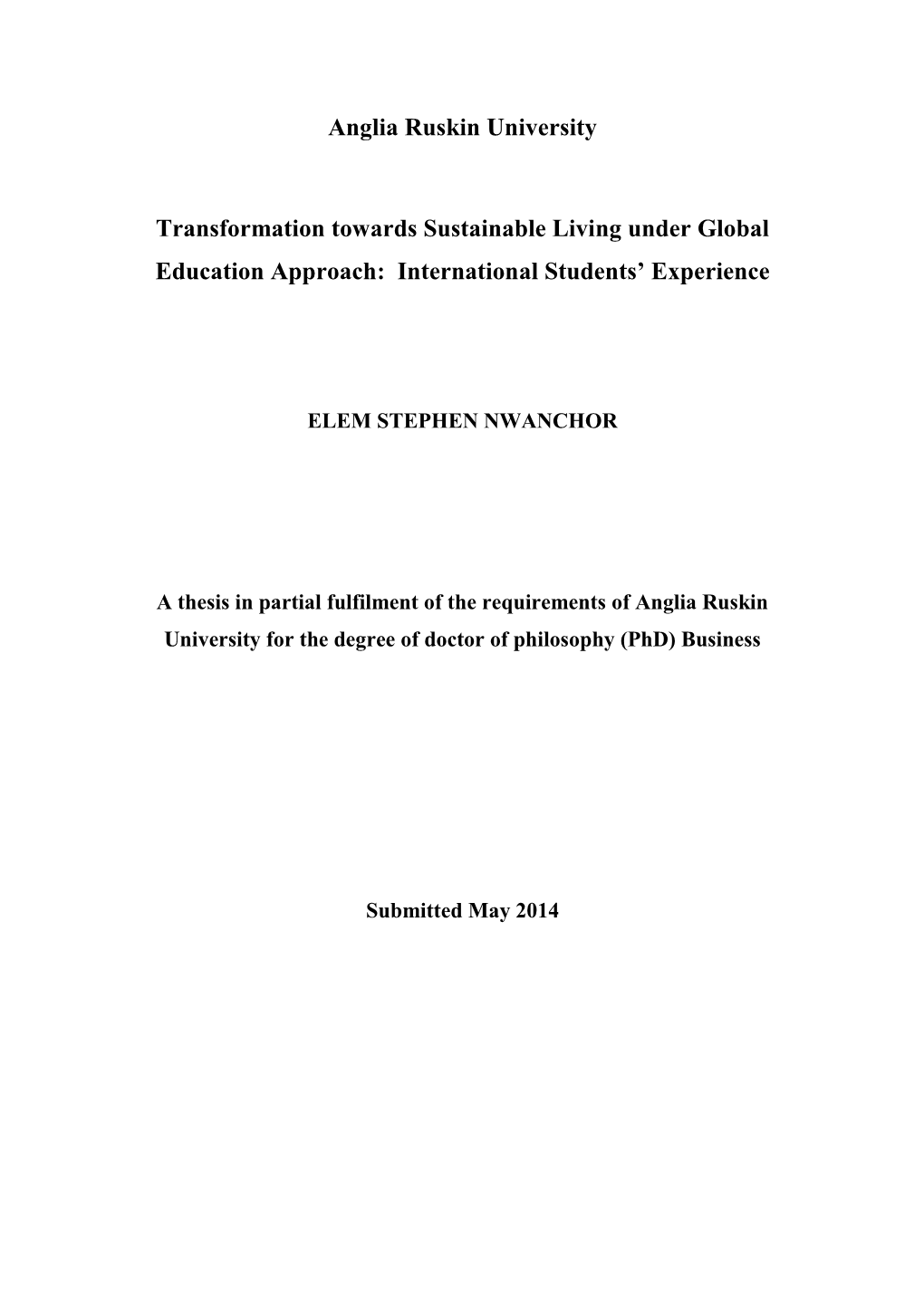 Transformation Towards Sustainable Living Under Global Education System More Than Those from Developed Countries