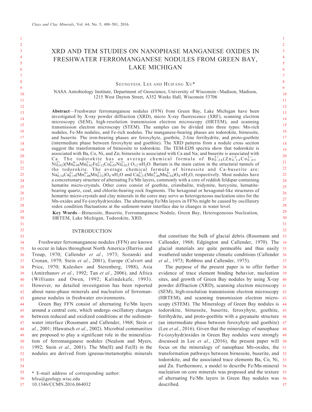 Xrd and Tem Studies on Nanophase Manganese