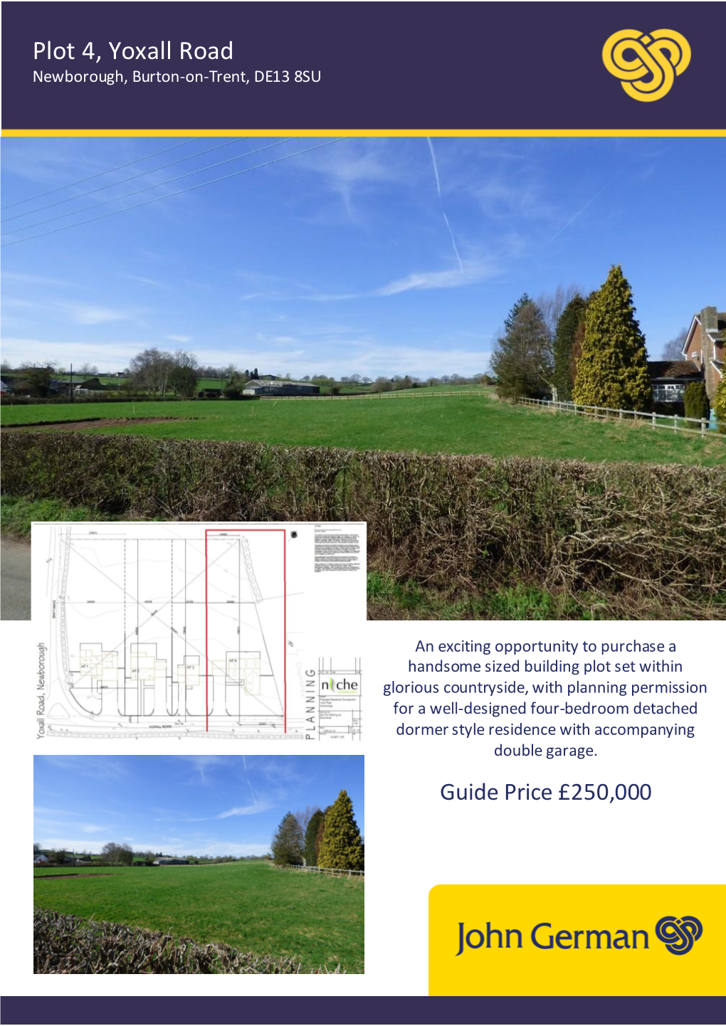 Plot 4, Yoxall Road Newborough, Burton-On-Trent, DE13 8SU