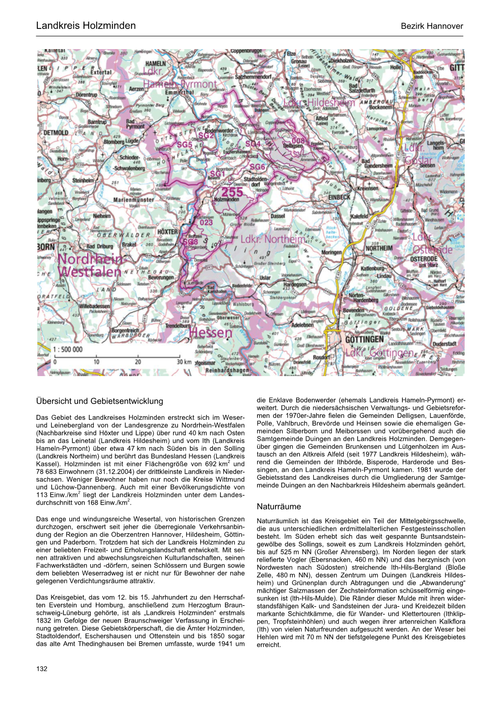 Landkreis Holzminden Bezirk Hannover