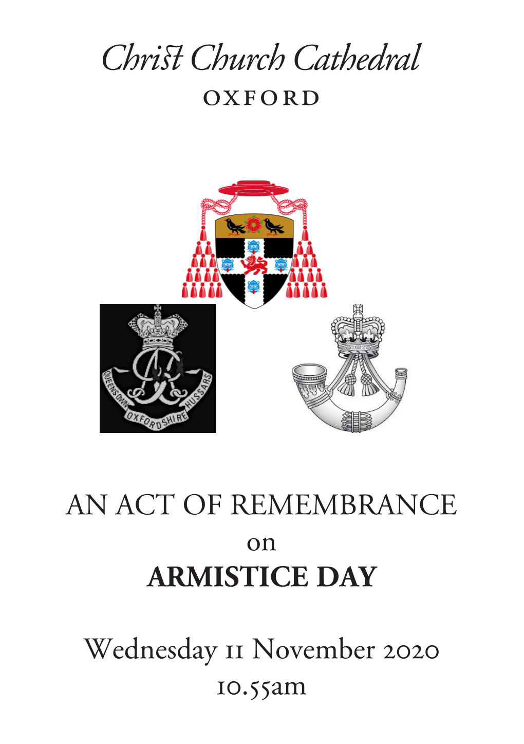 Act of Remembrance Service Sheet