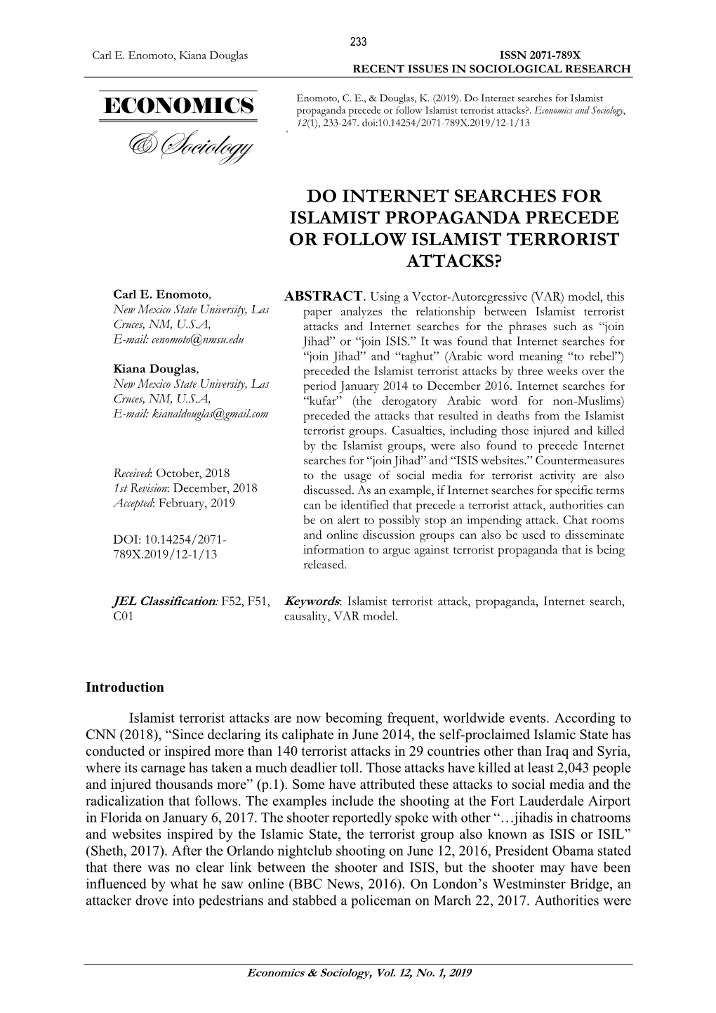 Do Internet Searches for Islamist Propaganda Precede Or Follow Islamist Terrorist Attacks?