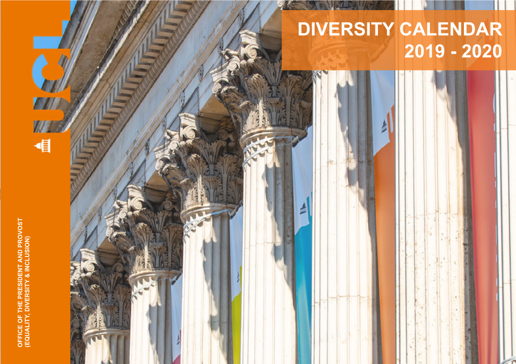 Diversity Calendar 2019 - 2020 Office of the President and Provost Office of the President & Inclusion) Diversity (Equality, September 2019 September 2019