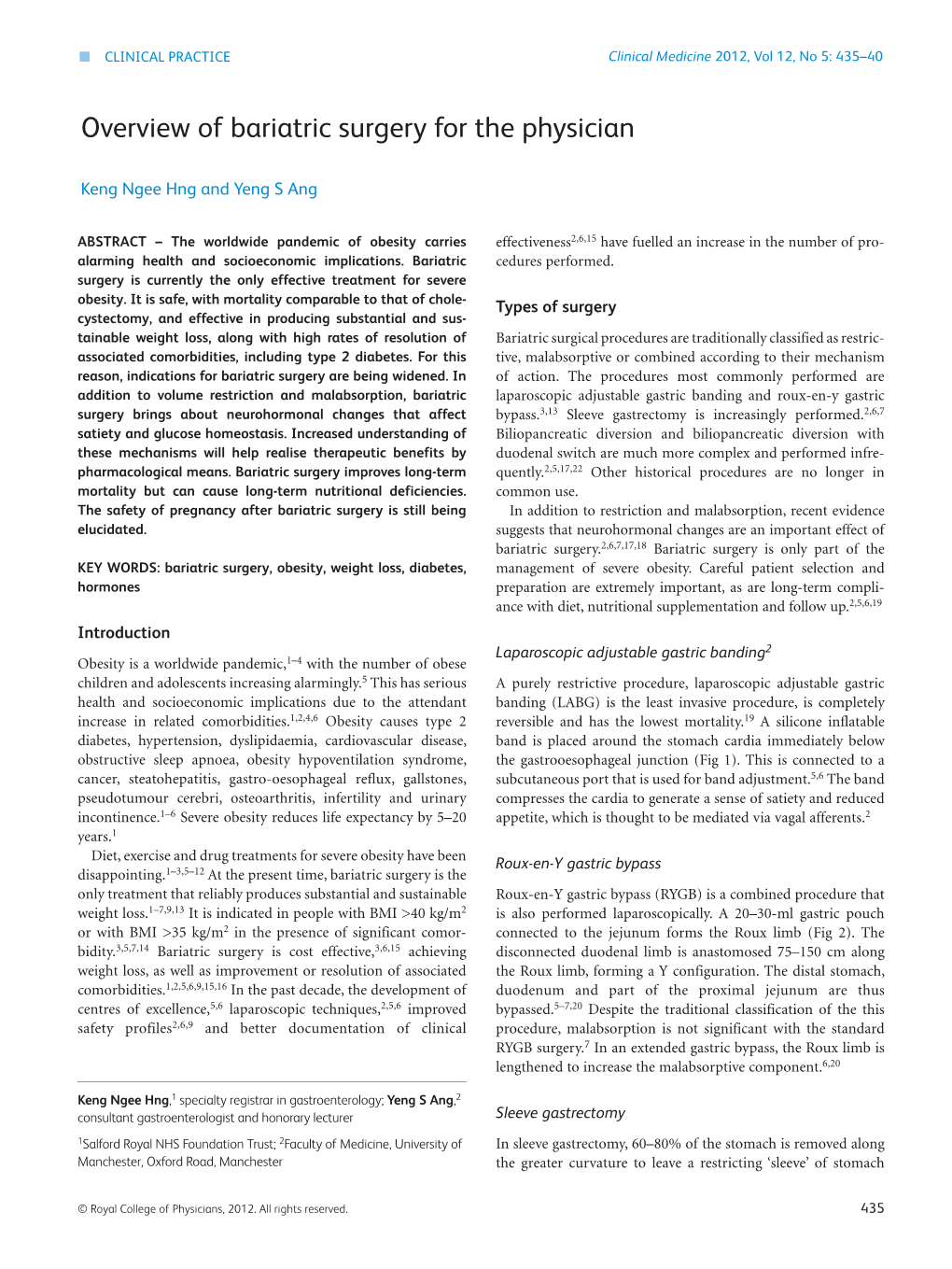 Overview of Bariatric Surgery for the Physician