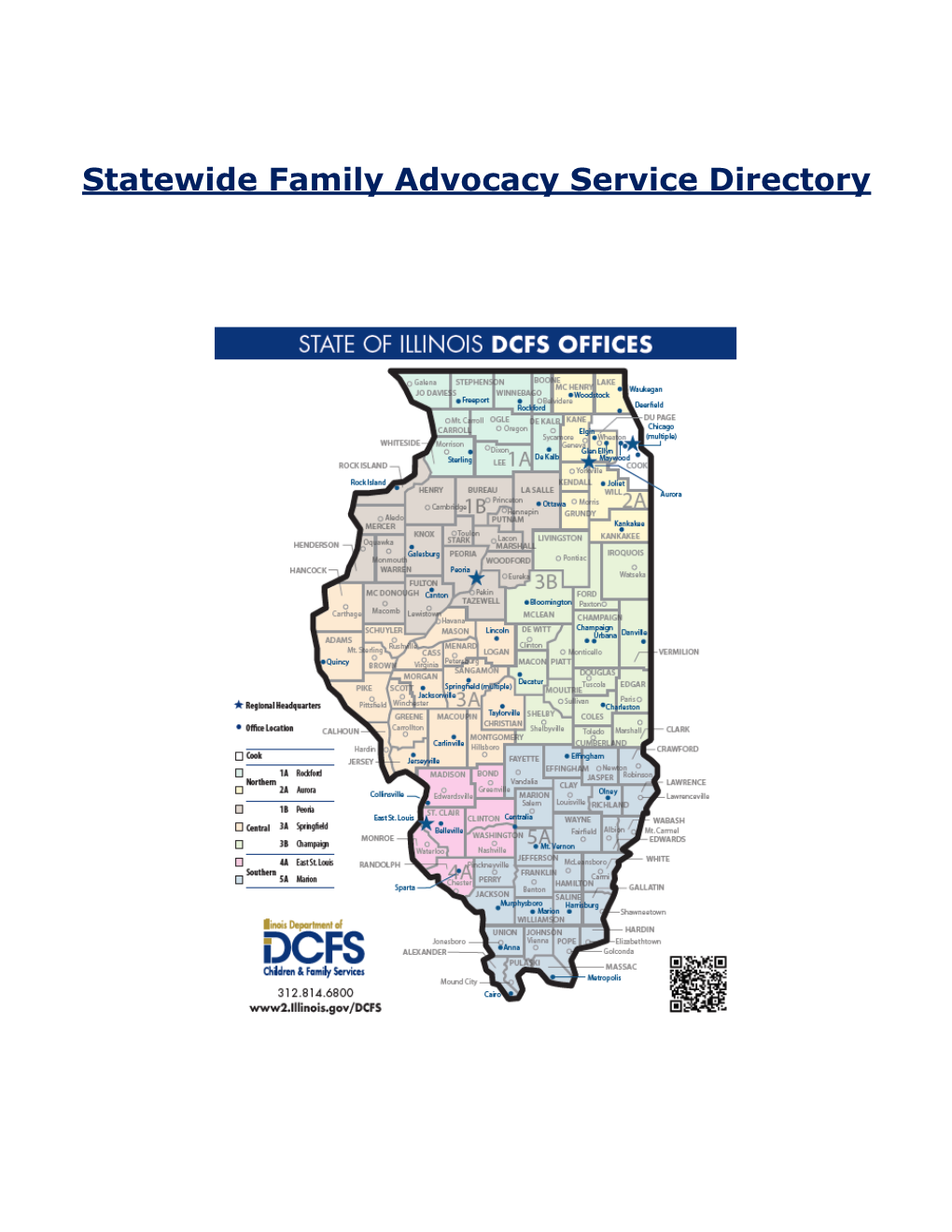 Statewide Family Advocacy Service Directory