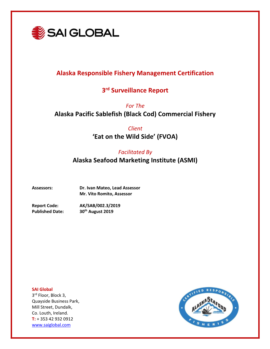 Alaska Responsible Fishery Management Certification 3Rd