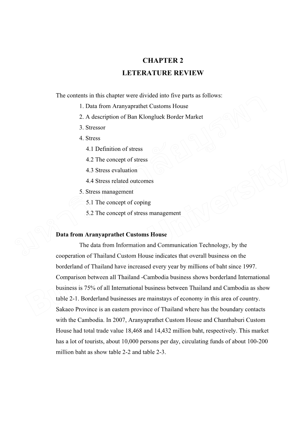 Chapter 2 Leterature Review