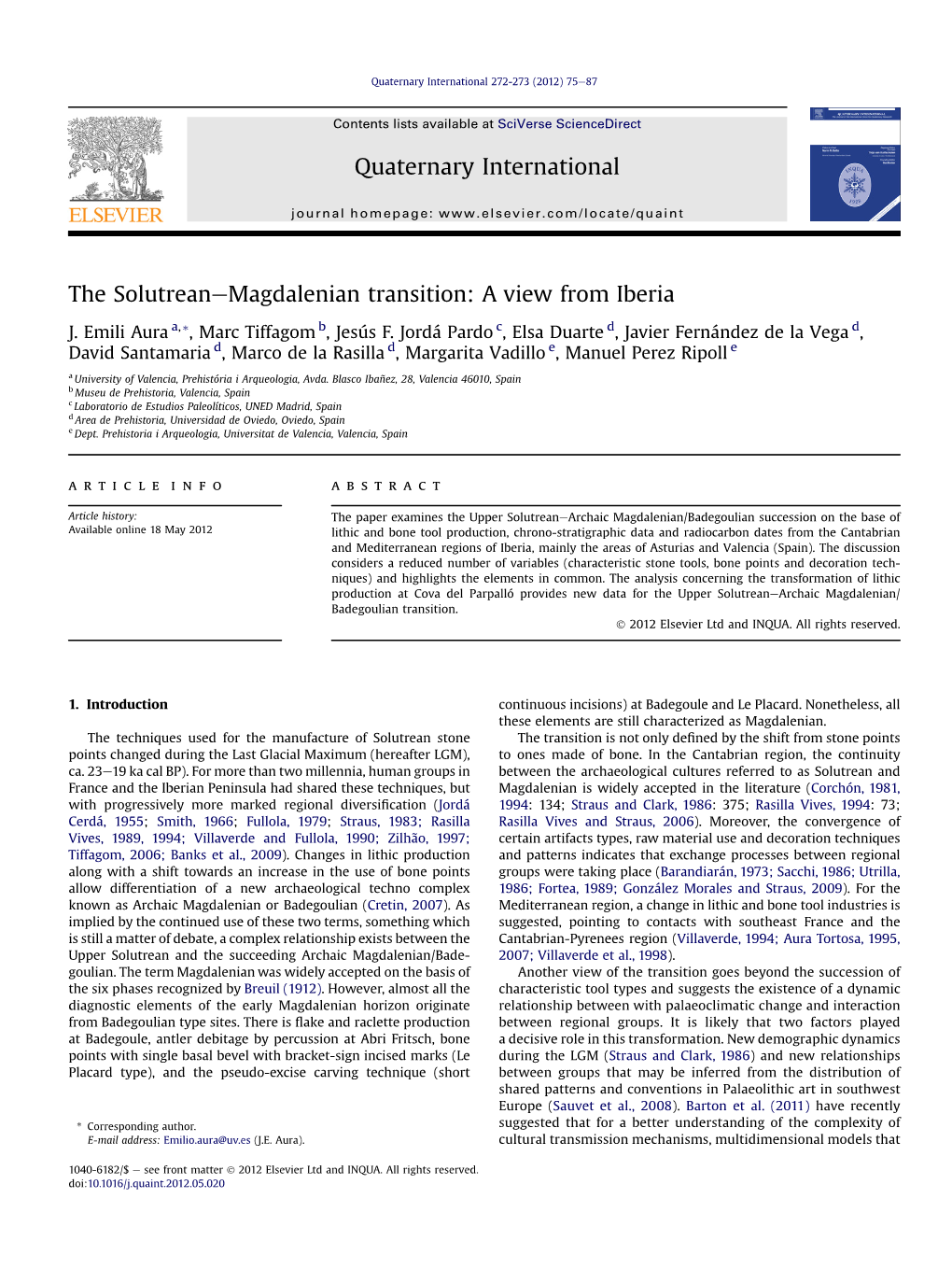 The Solutrean-Magdalenian Transition: a View from Iberia