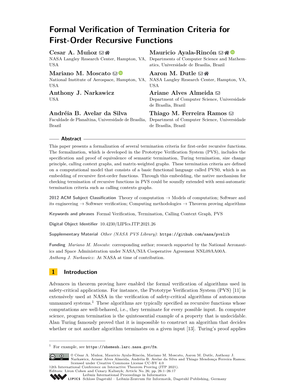 Formal Verification of Termination Criteria for First-Order Recursive Functions