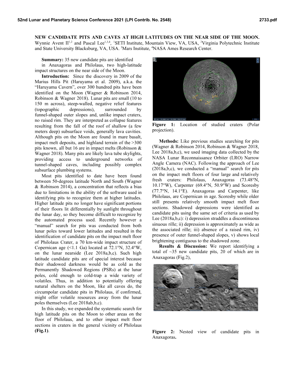 New Candidate Pits and Caves at High Latitudes on the Near Side of the Moon