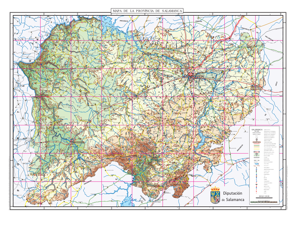 Mapa De La Provincia De Salamanca