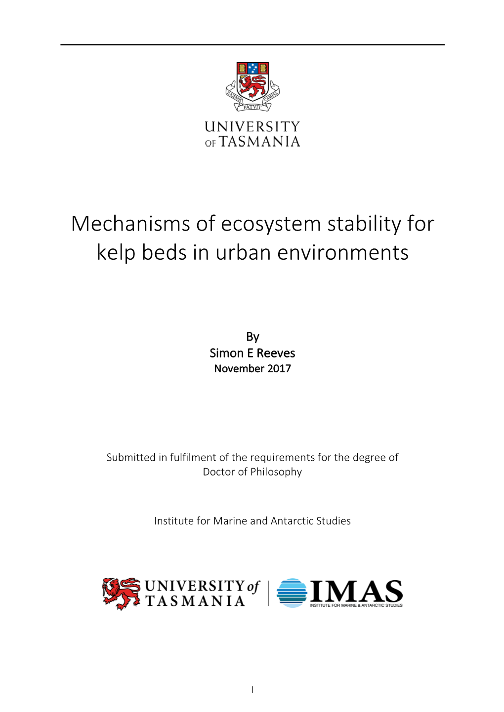 Mechanisms of Ecosystem Stability for Kelp Beds in Urban Environments