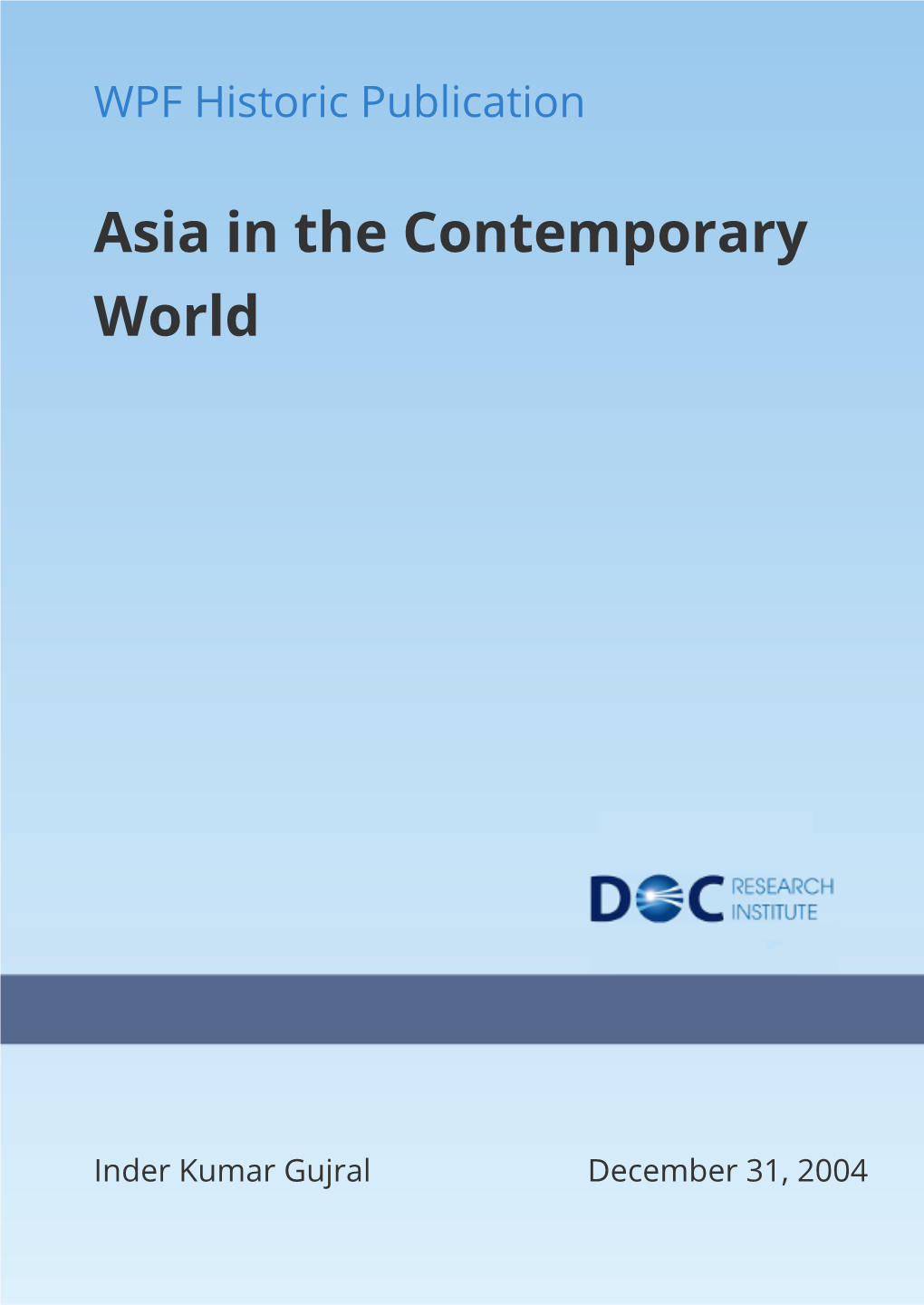 Asia in the Contemporary World