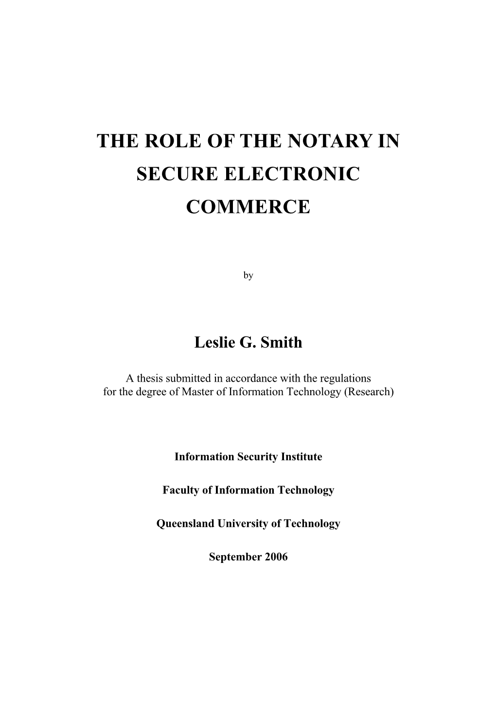 The Role of the Notary in Secure Electronic Commerce