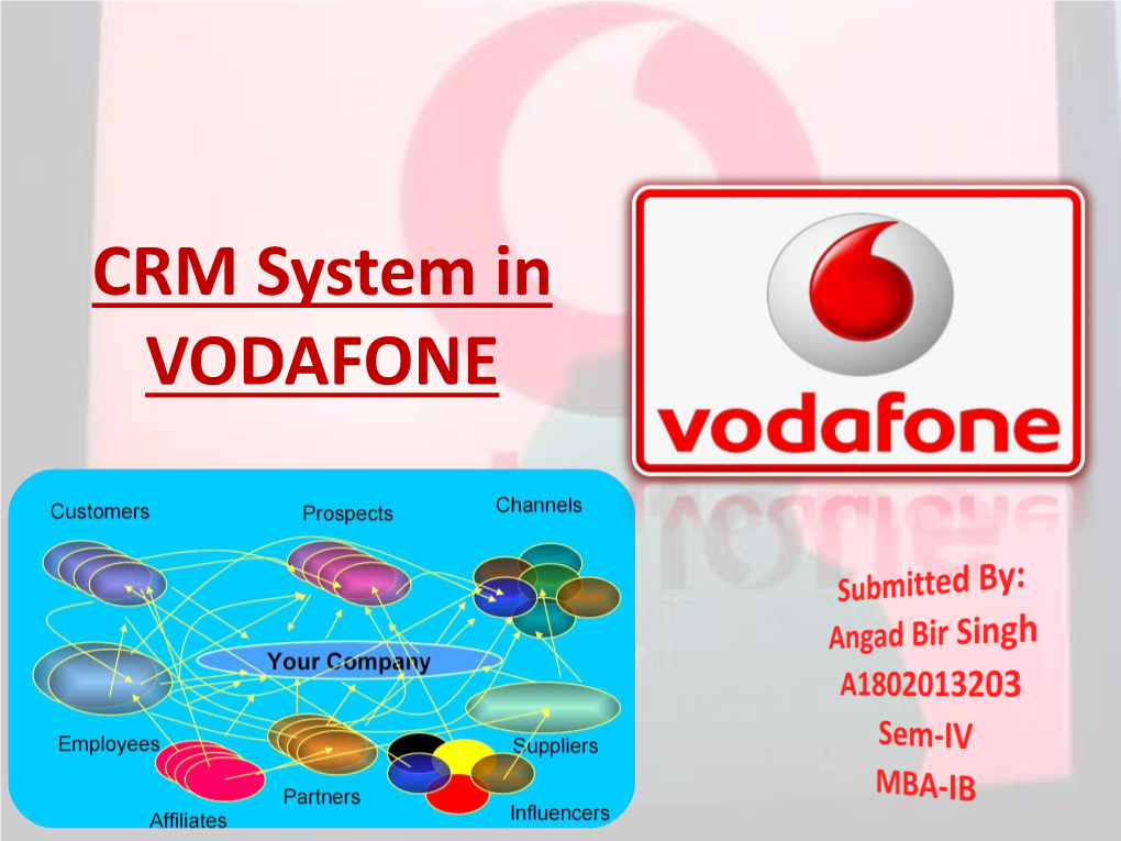 CRM System in VODAFONE AGENDA